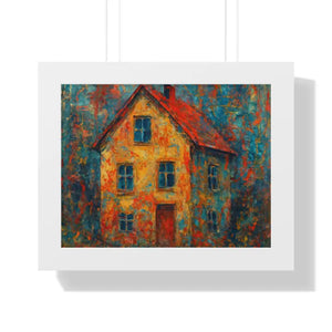 Dreamy Sunset Canvas Poplar Wood Frame House Poster - Dipaliz - 14″ x 11″ / White - Prints
