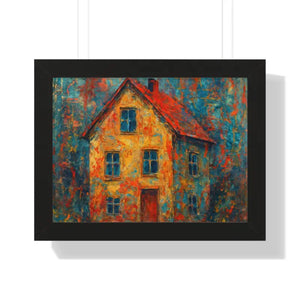 Dreamy Sunset Canvas Poplar Wood Frame House Poster - Dipaliz - 16″ x 12″ / Black - Prints