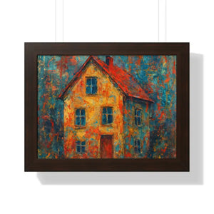 Dreamy Sunset Canvas Poplar Wood Frame House Poster - Dipaliz - 16″ x 12″ / Walnut - Prints