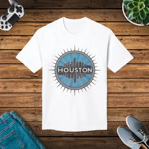 Houston City Skyline T-shirt - Bold Htown Pride Tee - Dipaliz - White / s - T-shirts
