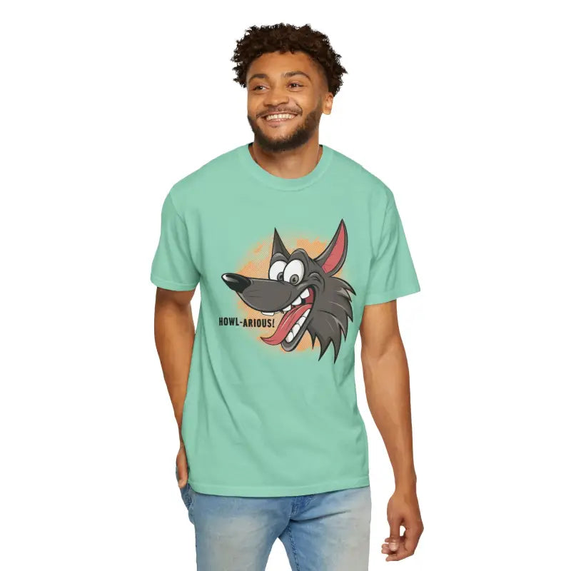 Howlarious Tee: Ultimate Comfort with a Funny Wolf Style! - Island Reef / s T-shirt