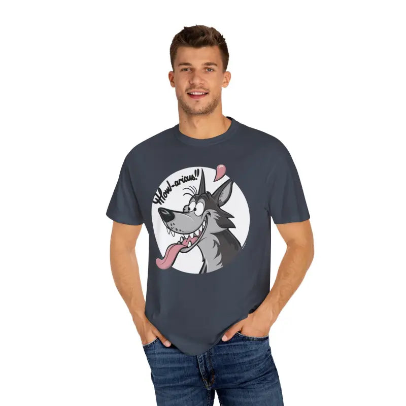 Howlarious Wolf Tee - Embrace Wild Comfort in Cotton Bliss - T-shirt