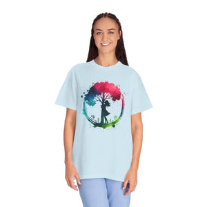 T-shirt - Girl Hugging Tree Tee - Eco Fashion for World Environment Day - Dipaliz
