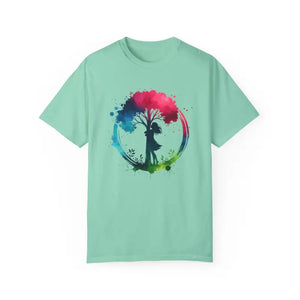 T-shirt - Girl Hugging Tree Tee - Eco Fashion for World Environment Day - Dipaliz