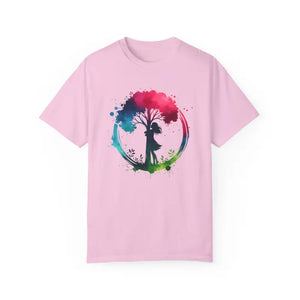 T-shirt - Girl Hugging Tree Tee - Eco Fashion for World Environment Day - Dipaliz