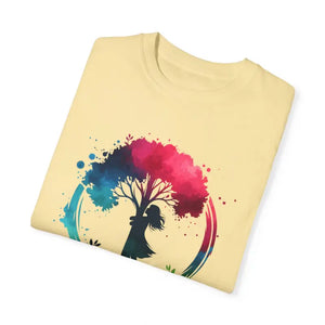 T-shirt - Girl Hugging Tree Tee - Eco Fashion for World Environment Day - Dipaliz