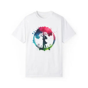 T-shirt - Girl Hugging Tree Tee - Eco Fashion for World Environment Day - Dipaliz