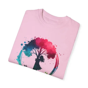 T-shirt - Girl Hugging Tree Tee - Eco Fashion for World Environment Day - Dipaliz