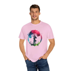 T-shirt - Girl Hugging Tree Tee - Eco Fashion for World Environment Day - Dipaliz
