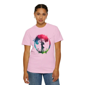 Girl Hugging Tree Tee - World Environment Day Eco Fashion - Dipaliz - Blossom / s - T-shirts