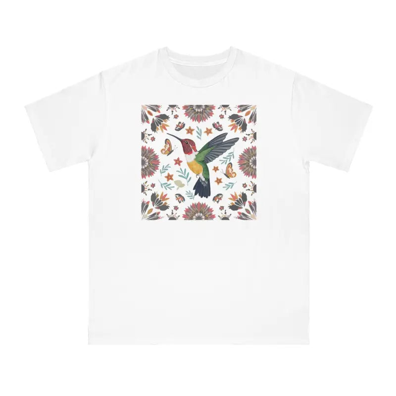 Hummingbird Floral Bliss: Cozy Cottage Couture Awaits! - T-shirt