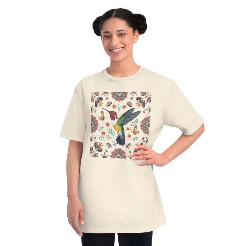 Hummingbird Floral Bliss: Cozy Cottage Couture Awaits! - T-shirt