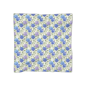 Accessories - Hydrangea Floral Scarf - Lightweight Garden Print Polyester - Dipaliz
