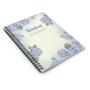 Paper Products - Hydrangea Spiral Notebook Ruled Journal Metal Binding - Dipaliz one Size