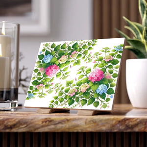 Ceramic Photo Tile Hydrangea Vine Blue Matte - Dipaliz - Wall Tiles