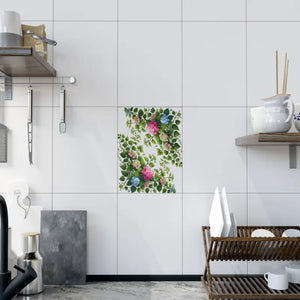 Ceramic Photo Tile - Hydrangea Vine Blue Matte Finish - Dipaliz - Wall Tiles