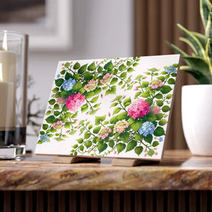 Ceramic Photo Tile - Hydrangea Vine Blue Matte Finish - Dipaliz - Wall Tiles