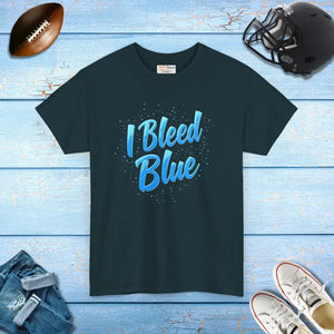Football Blue Heavy Cotton Tee - Unisex Comfort Style - Dipaliz - T-shirts