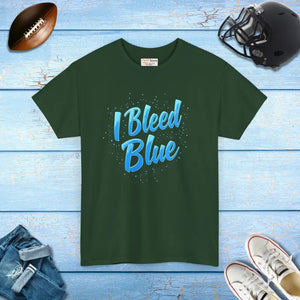 Football Blue Heavy Cotton Tee - Unisex Comfort Style - Dipaliz - T-shirts