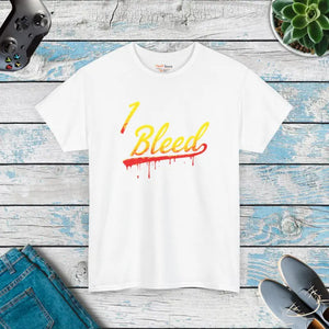 Bleed Yellow Heavy Cotton Tee for Super Football Fans - Dipaliz - T-shirts