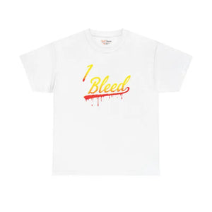 Bleed Yellow Heavy Cotton Tee for Super Football Fans - Dipaliz - White / s - T-shirts