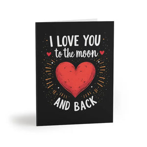 Moon Greeting Cards White Envelopes - Love you to the - Dipaliz - 24 Pcs / Matte / 4.25” x 5.5”