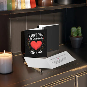 Moon Greeting Cards White Envelopes - Love you to the - Dipaliz