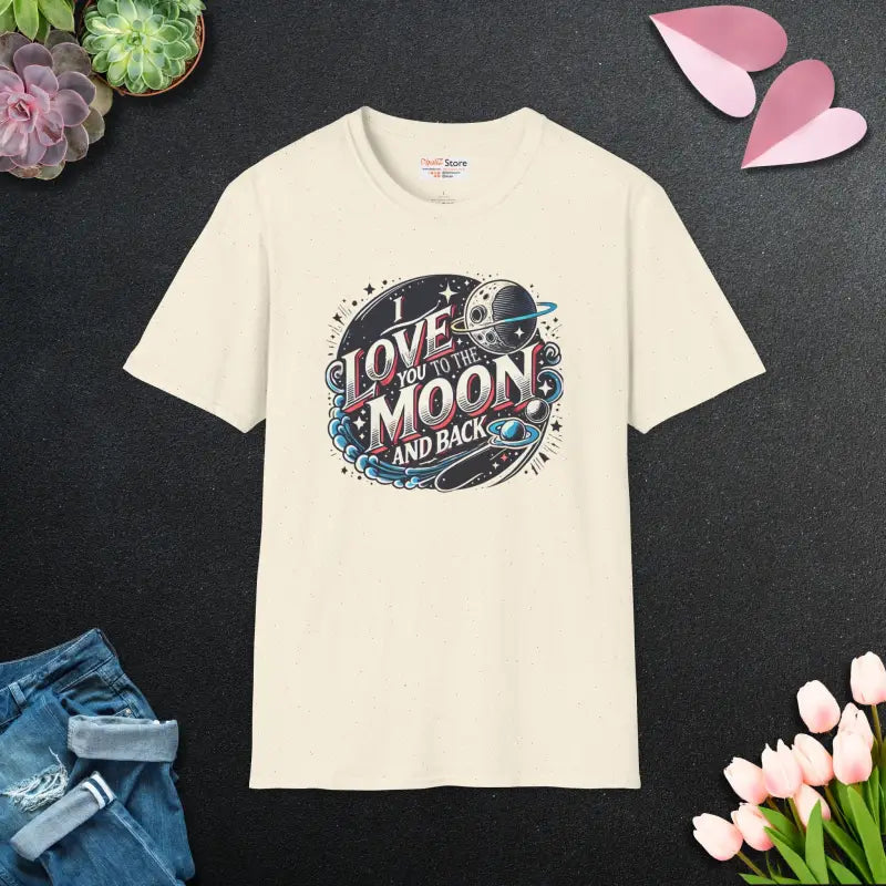 Unisex Softstyle Tee - Love you to the Moon and Back - Natural / s T-shirt