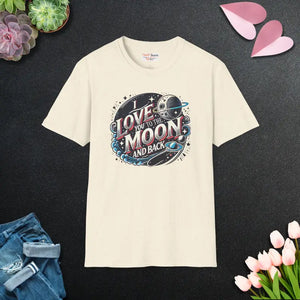 Unisex Softstyle Tee Love you to the Moon and Back - Dipaliz - Natural / s - T-shirts