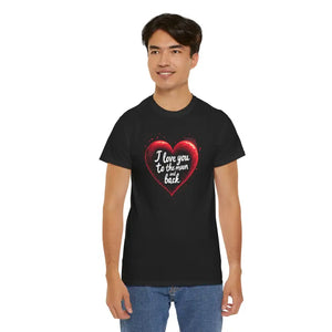 Moon Unisex Heavy Cotton Tee - Specially Spun Love Design - Dipaliz - T-shirts