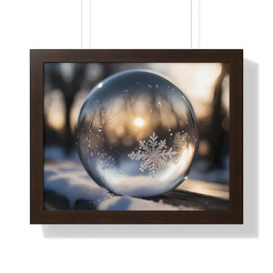 Stunning Ice Crystal Framed Poster with Poplar Wood Frame - Dipaliz - 20’’ x 16’’ / Walnut - Prints