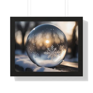 Stunning Ice Crystal Framed Poster with Poplar Wood Frame - Dipaliz - 20’’ x 16’’ / Black - Prints