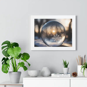 Stunning Ice Crystal Framed Poster with Poplar Wood Frame - Dipaliz - Prints