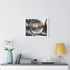 Stunning Ice Crystal Framed Poster with Poplar Wood Frame - Dipaliz - Prints