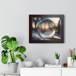 Stunning Ice Crystal Framed Poster with Poplar Wood Frame - Dipaliz - Prints