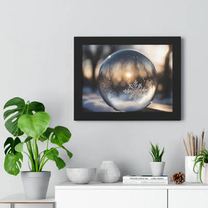 Stunning Ice Crystal Framed Poster with Poplar Wood Frame - Dipaliz - Prints