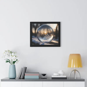 Stunning Ice Crystal Framed Poster with Poplar Wood Frame - Dipaliz - Prints