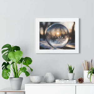 Stunning Ice Crystal Framed Poster with Poplar Wood Frame - Dipaliz - Prints