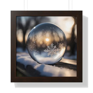 Stunning Ice Crystal Framed Poster with Poplar Wood Frame - Dipaliz - Prints