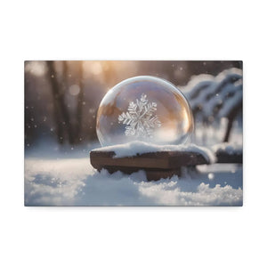 Ice Crystal Canvas Print - Semi-glossy Finish Art - Dipaliz