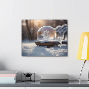 Ice Crystal Canvas Print - Semi-glossy Finish Art - Dipaliz