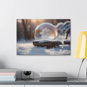Ice Crystal Canvas Print - Semi-glossy Finish Art - Dipaliz