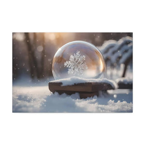 Ice Crystal Canvas Print - Semi-glossy Finish Art - Dipaliz