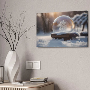 Ice Crystal Canvas Print - Semi-glossy Finish Art - Dipaliz
