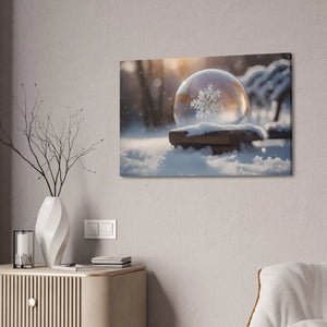 Ice Crystal Canvas Print - Semi-glossy Finish Art - Dipaliz