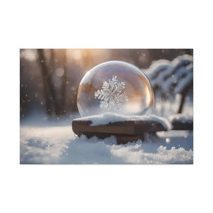 Ice Crystal Canvas Print - Semi-glossy Finish Art - Dipaliz