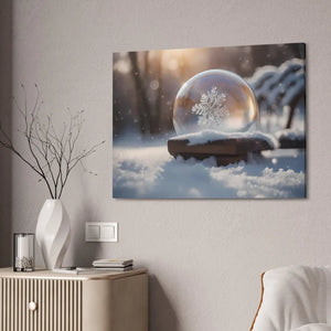 Ice Crystal Canvas Print - Semi-glossy Finish Art - Dipaliz