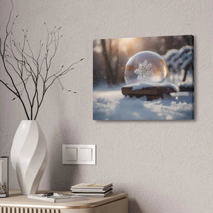 Ice Crystal Canvas Print - Semi-glossy Finish Art - Dipaliz