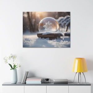 Ice Crystal Canvas Print - Semi-glossy Finish Art - Dipaliz