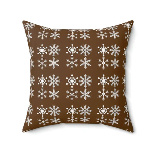 Dazzling Silver Snowflakes Pillow: Transform your Space - 20’’ × Home Decor